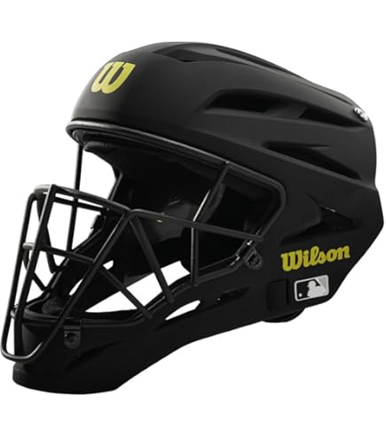 Amazon | Wilson Pro Stock Titanium Umpire Helmet, Black, 7
